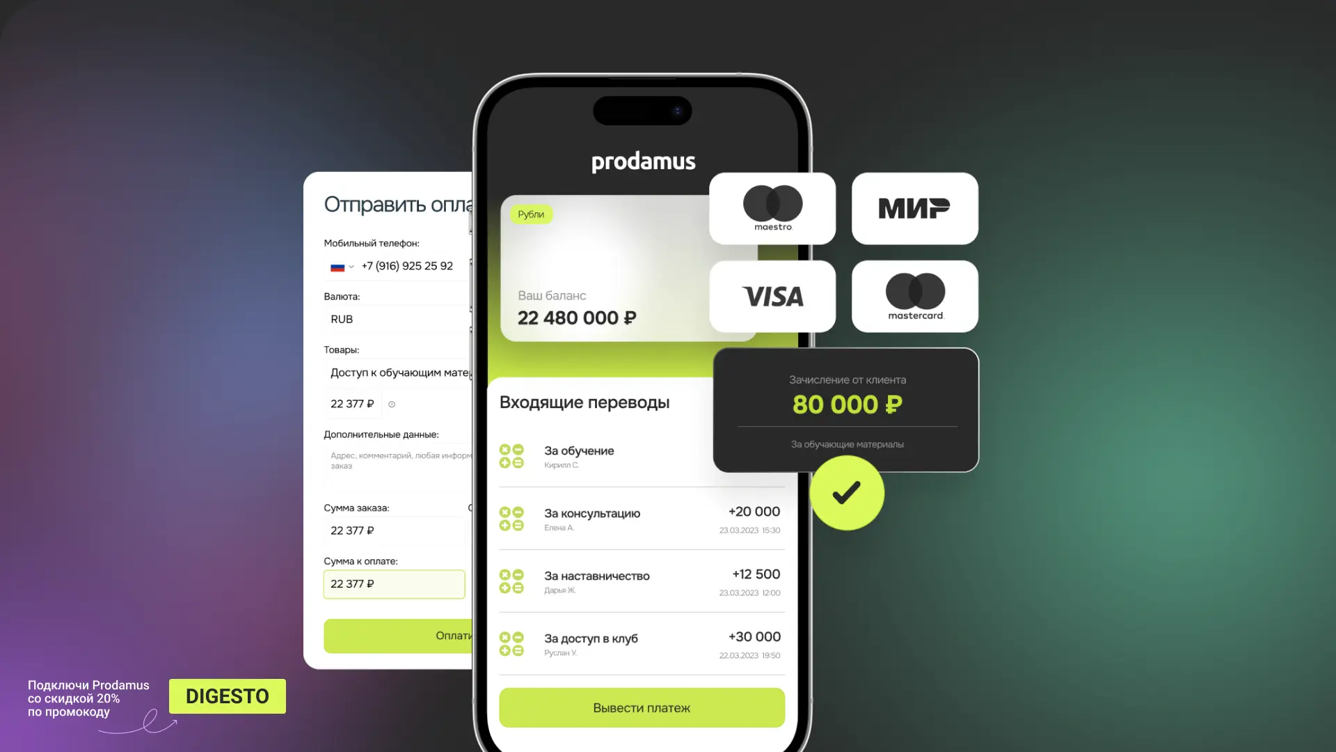 Prodamus.Pay 2026: подробный обзор платёжного модуля, тарифы, промокод DIGESTO и инструкция по подключению