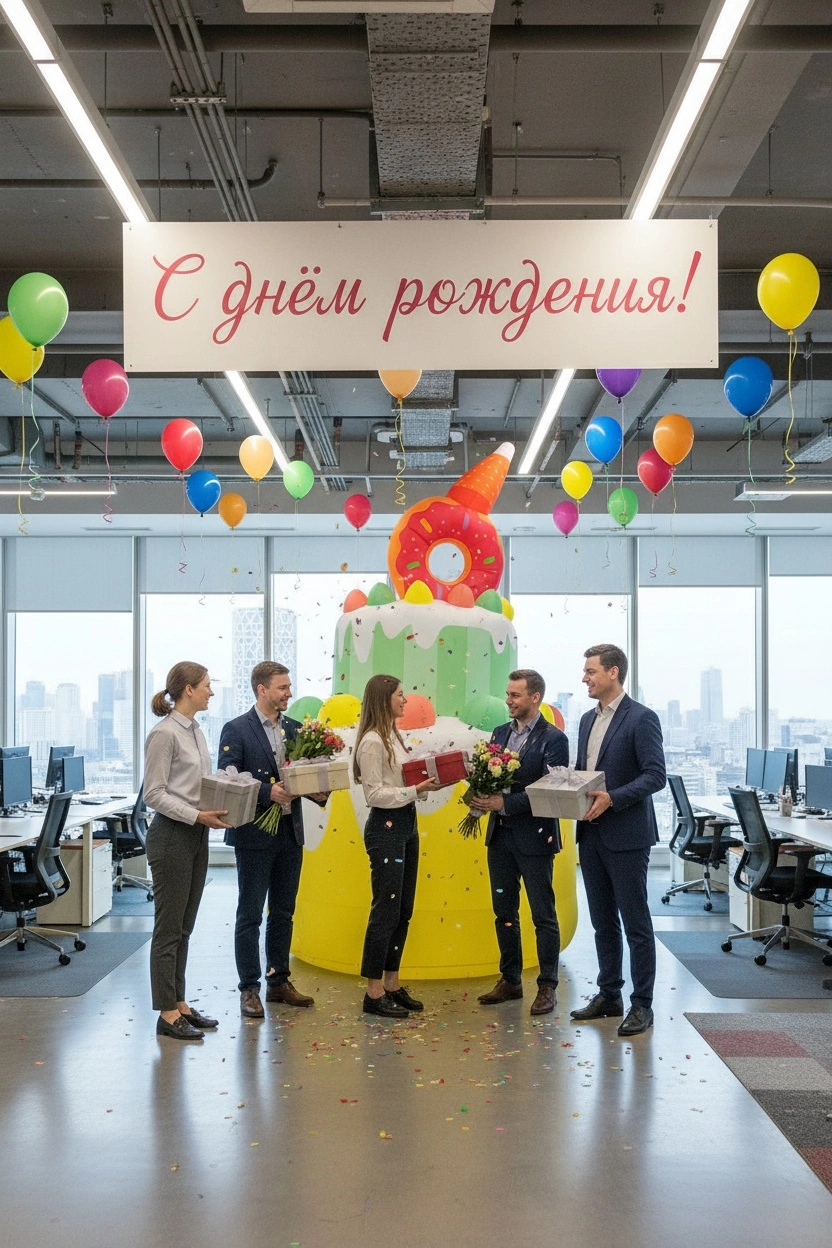 4 х метровый надувной торт