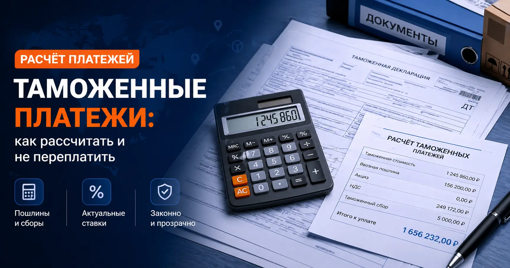 Расчёт таможенных пошлин на товары из Китая в 2026